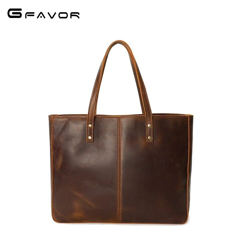 

Handmade Genuine Leather Handbag Large Capacity Elegant Leisure Women Tote Bag vintage leather bag for ladies, Brown