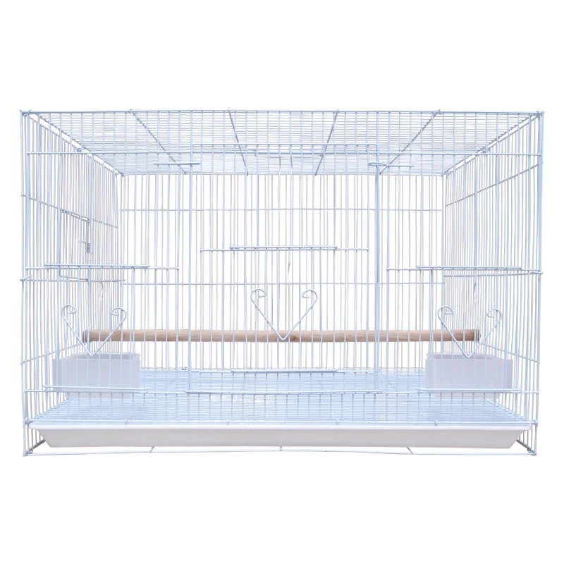 

Large Comfortable Foldable White Parrot Bird Cage With Breeding Door For Peony Lovebird Pet Living House, White or black, blue, red