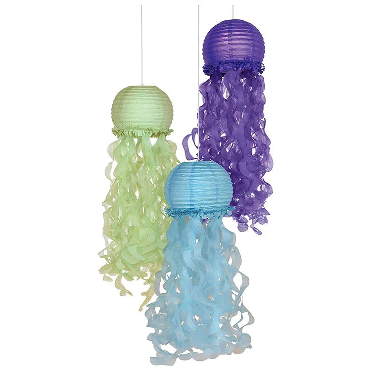 
Nicro New Product 9.5 Inch Cheap Folding Mermaid Party Decoration Hanging Paper Jellyfish Lanterns  (60283044438)