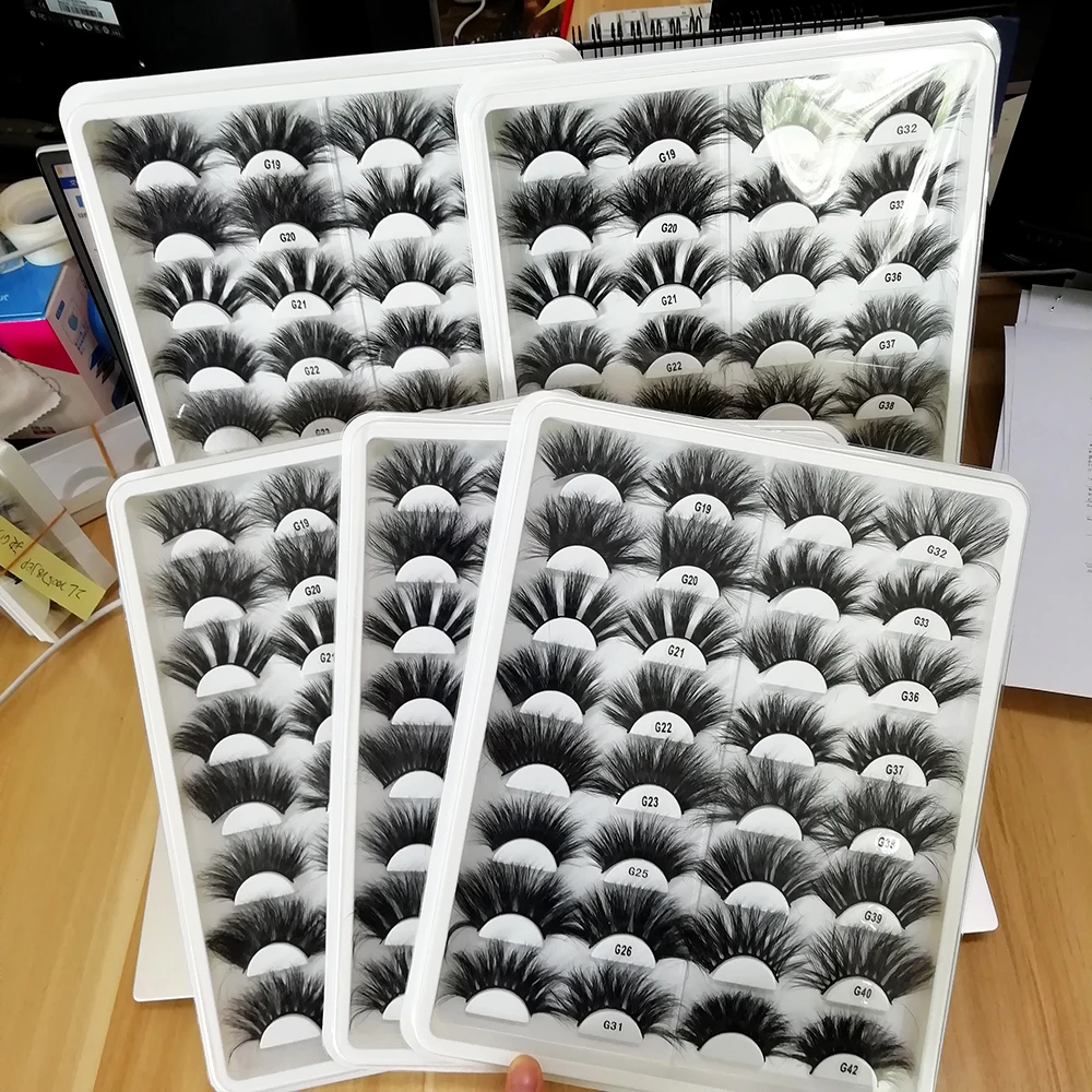 

Wholesale fluffy dramatic natural long cheap 25MM 3D Mink Eyelash book vendor private label book