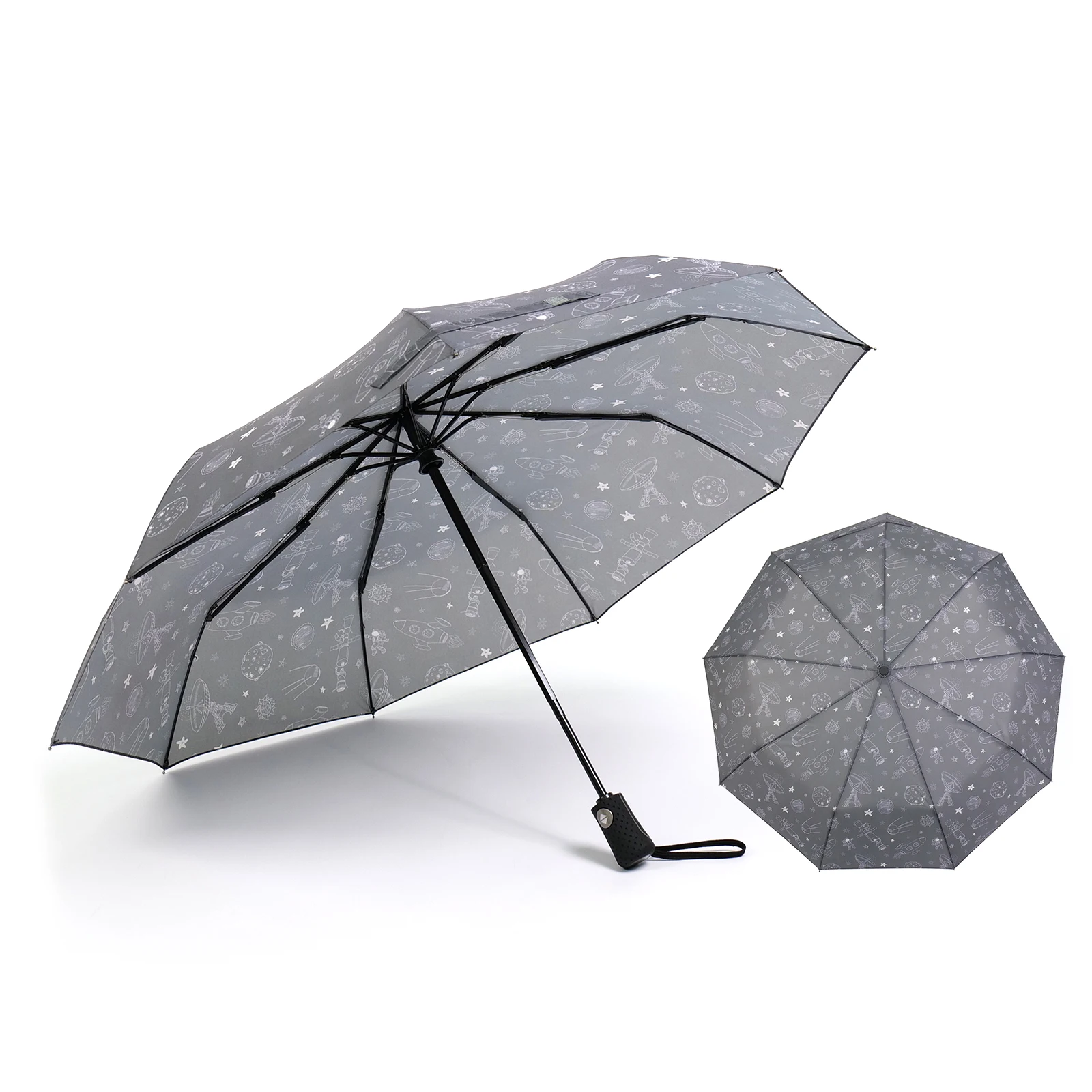 

Fashion Full Printing Star Theme 21 Inches Automatic Open And Close 3 Folding Umbrella