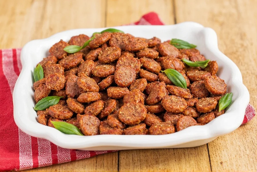 Truffle Italian sausage with polenta