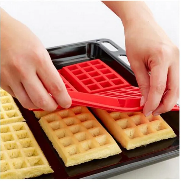 

Handmade Waffle Mould Silicone Mould DIY Cookie Baking Molde Muffin Cake Chocolate Mold Tray For Kitchen Handmade Dessert