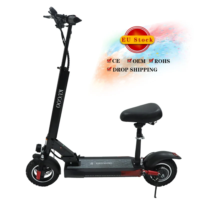 

FCC ROHS CE KUGOO M4 PRO 45KM/H Max Speed Folding 16ah 10" Off-road Tires Electric Scooter EU warehouse