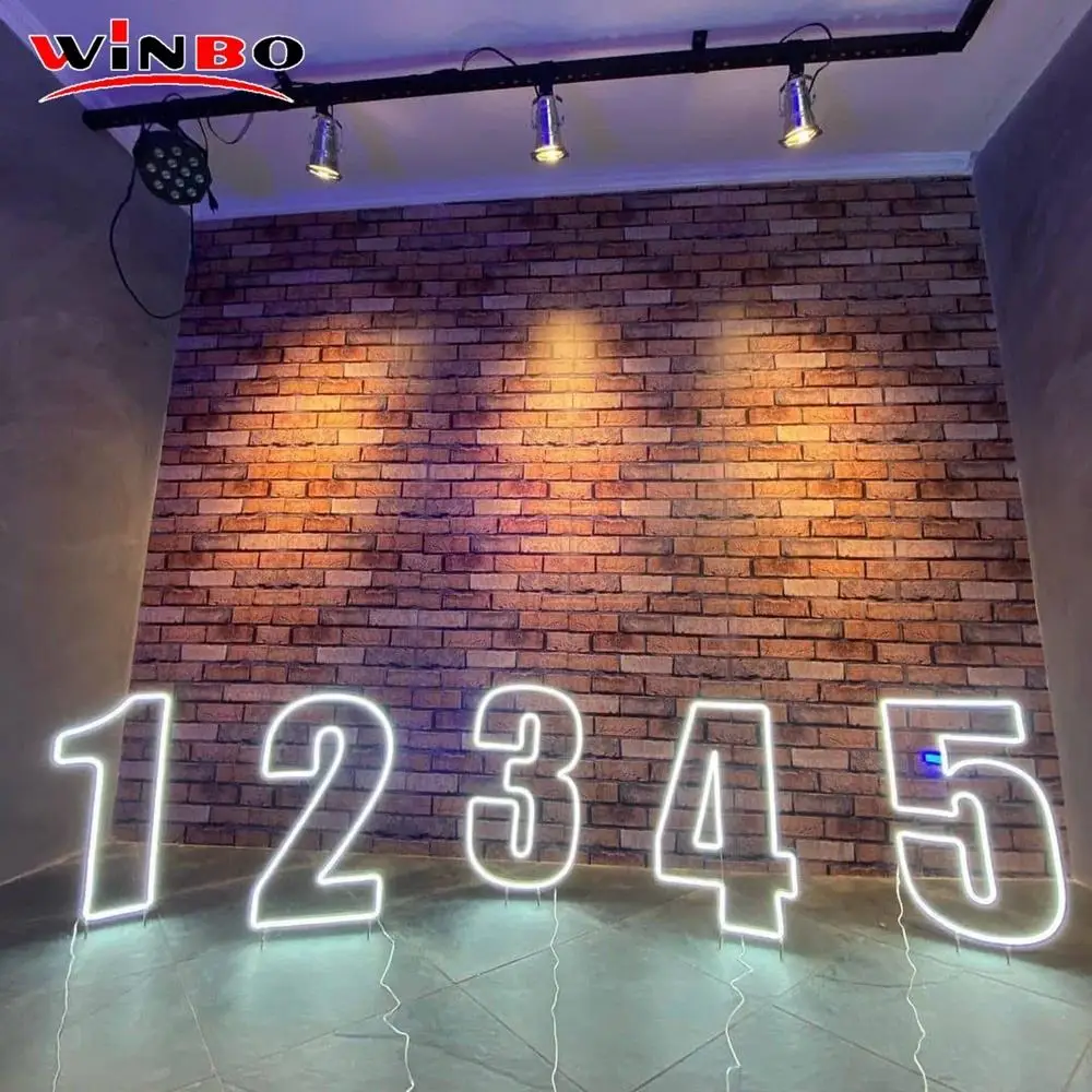 Neon Number Light Custom Led Letters Sign Open logo Sign Decoration Indoor and Outdoor for Wall Room and Mall with Small Moq