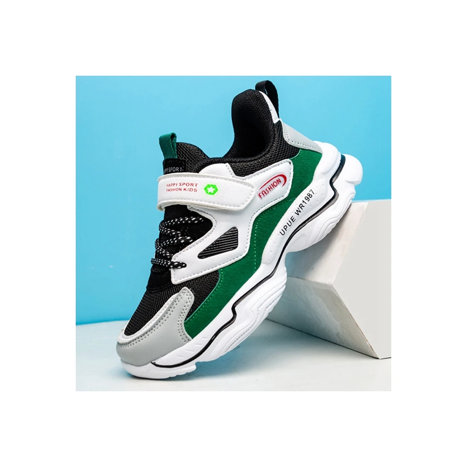 

Factory Sale Various Widely Used Leather Double Mesh Korean Sneakers Boys Kids Shoes Wholesale