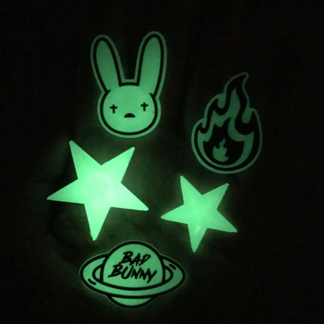 

New PVC Shoe Charms bad bunny glow in the dark Shoes Accessories Croc Charms jibz Shoe Decoration for Kids Gift, Picture