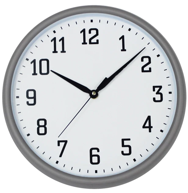

Ready To Ship Wholesale Plastic Round Custom Home Decoration Circular Wall Clock Simple Design