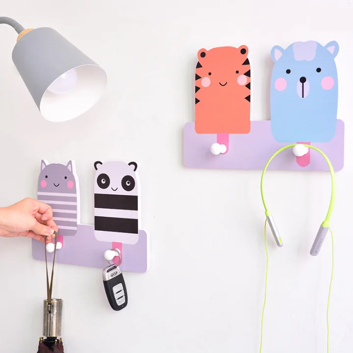 

Wholesale Wood Plastic Board Cartoon Shape Home Decoration Coat Hook