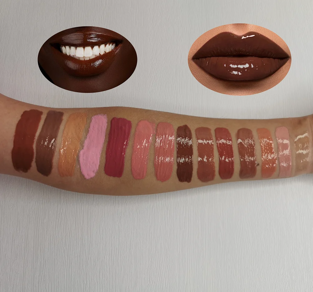 

Nude lip gloss wholesale lipgloss package box vegan lipgloss supplies