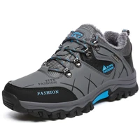 

Wholesale cheap leather waterproof outdoor climbing hiking shoes, warm plush camping winter shoes