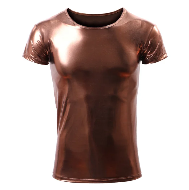 

Wholesale Custom Gilding Undershirt For Men, Green,white,coffee,blue