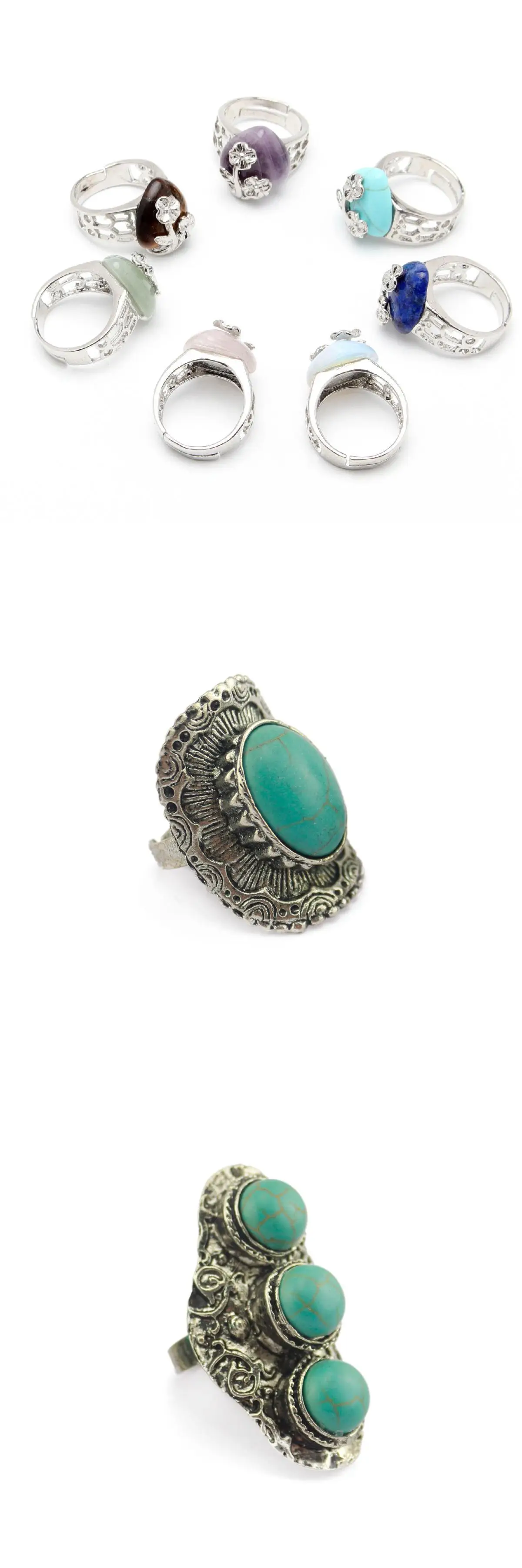 Alibaba Rings DIY Hottest Style Sterling Silver Rings Gem Ring One Size Stone with ...