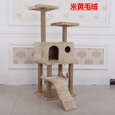 

MR-14 wholesale luxurious house customized luxurious big pet sisal wood scratcher furniture cat tree condo, Picture