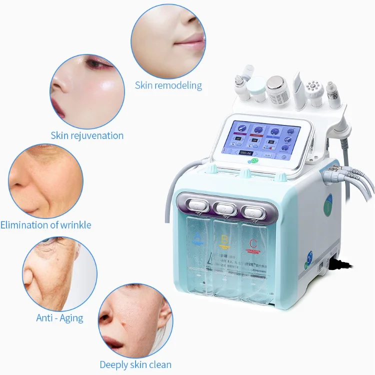 

Wholesale price 6 In 1 H2O2 small bubble microdermabrasion machine hydro facial microdermabrasion machine for sale
