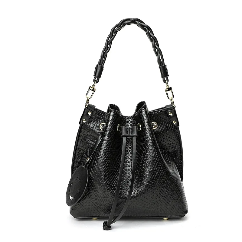 

Shoulder Messenger Bag fashion Trend Women's Bucket Bag Urban Simple Ladies Portable Small Bag, Black, brown, white fight coffee, white fight brown