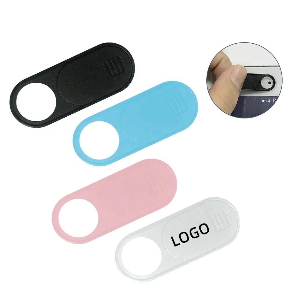 

Promotion Newest WebCam Privacy Cover Shutter Magnet Slider Plastic Logo Custom Macro Phone Lens Universal WebCam Cover Sticker, Black /white/blue/pink