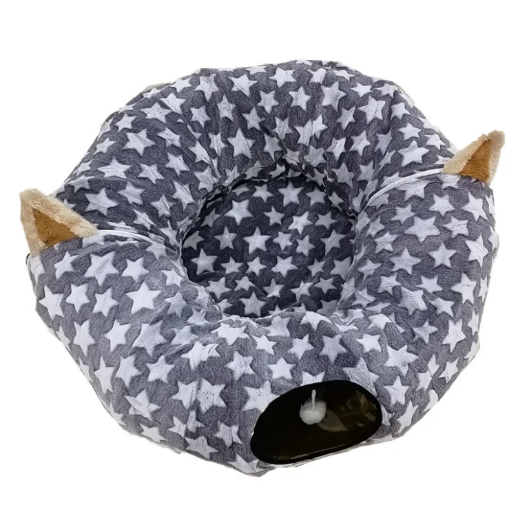 

Professional design plush collapsible 4 way use portable pet car mat tunnel bed with washable pet nest mat, As picture