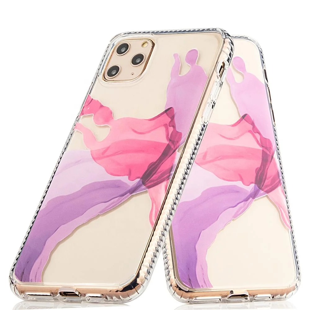 

Fashion Design Hybrid Unique Printing Marble Drop Resistance Cover Case for iPhone 11 Pro Max, Multi colors