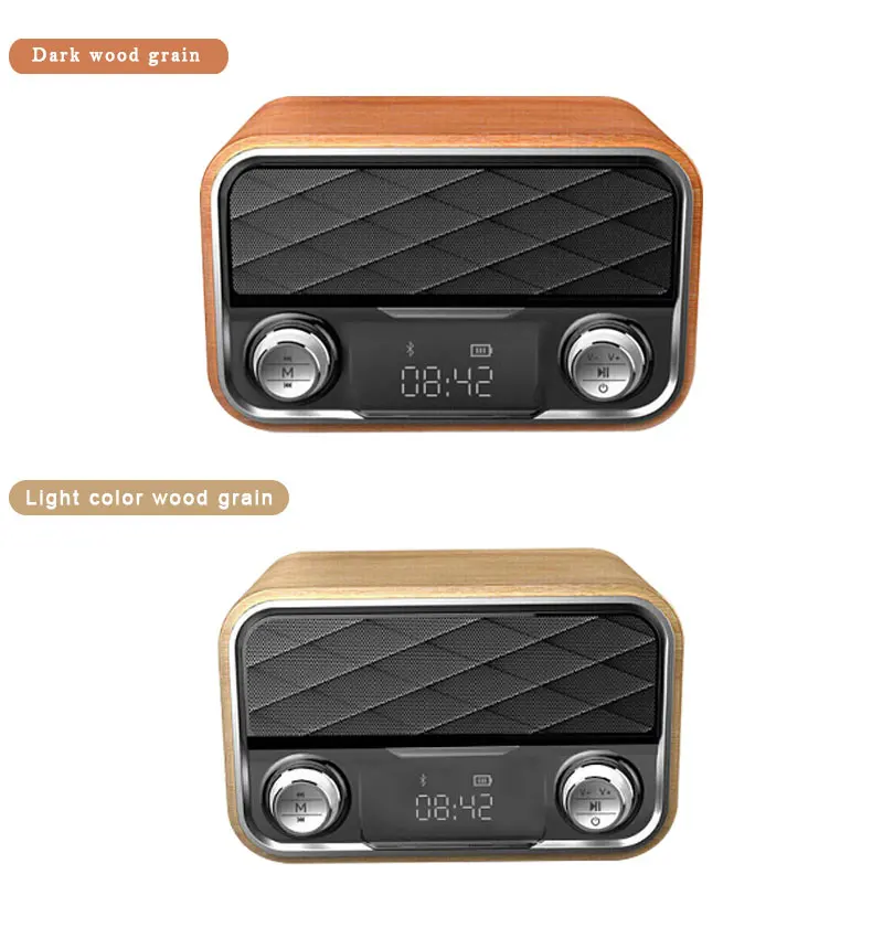 Hand-free TF Card Tabletop Alarm Clock Wireless Bluetooth Speaker With FM Radio - ANKUX.COM
