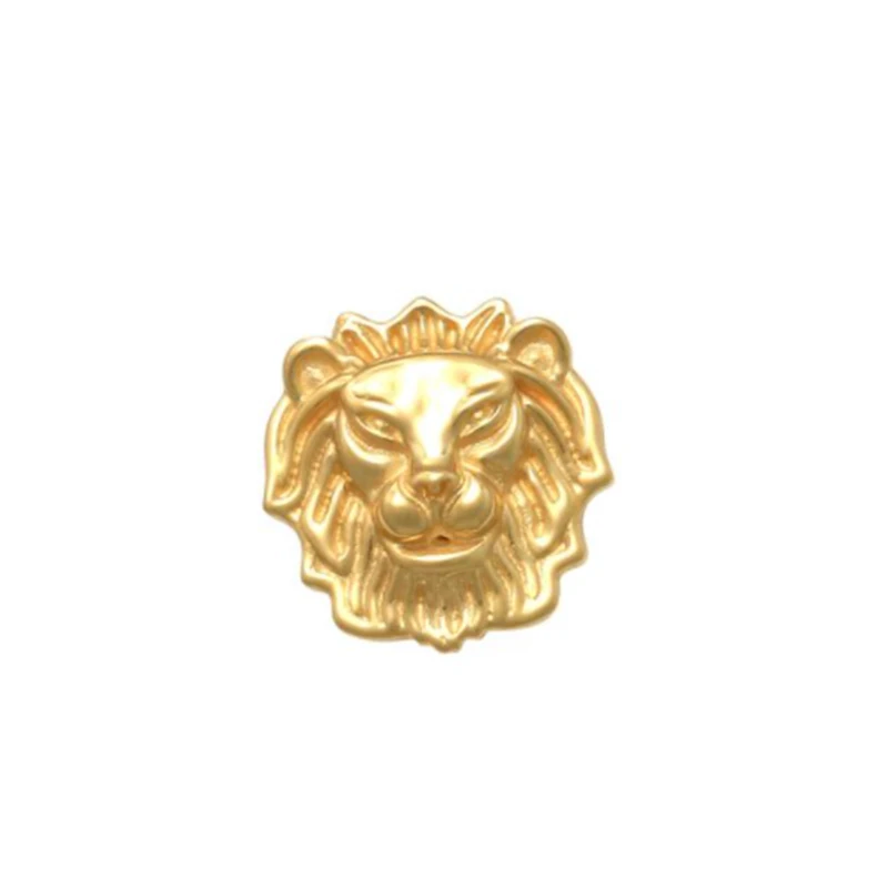 

S925 sterling silver cross-border hot hip-hop lion head pierced earrings