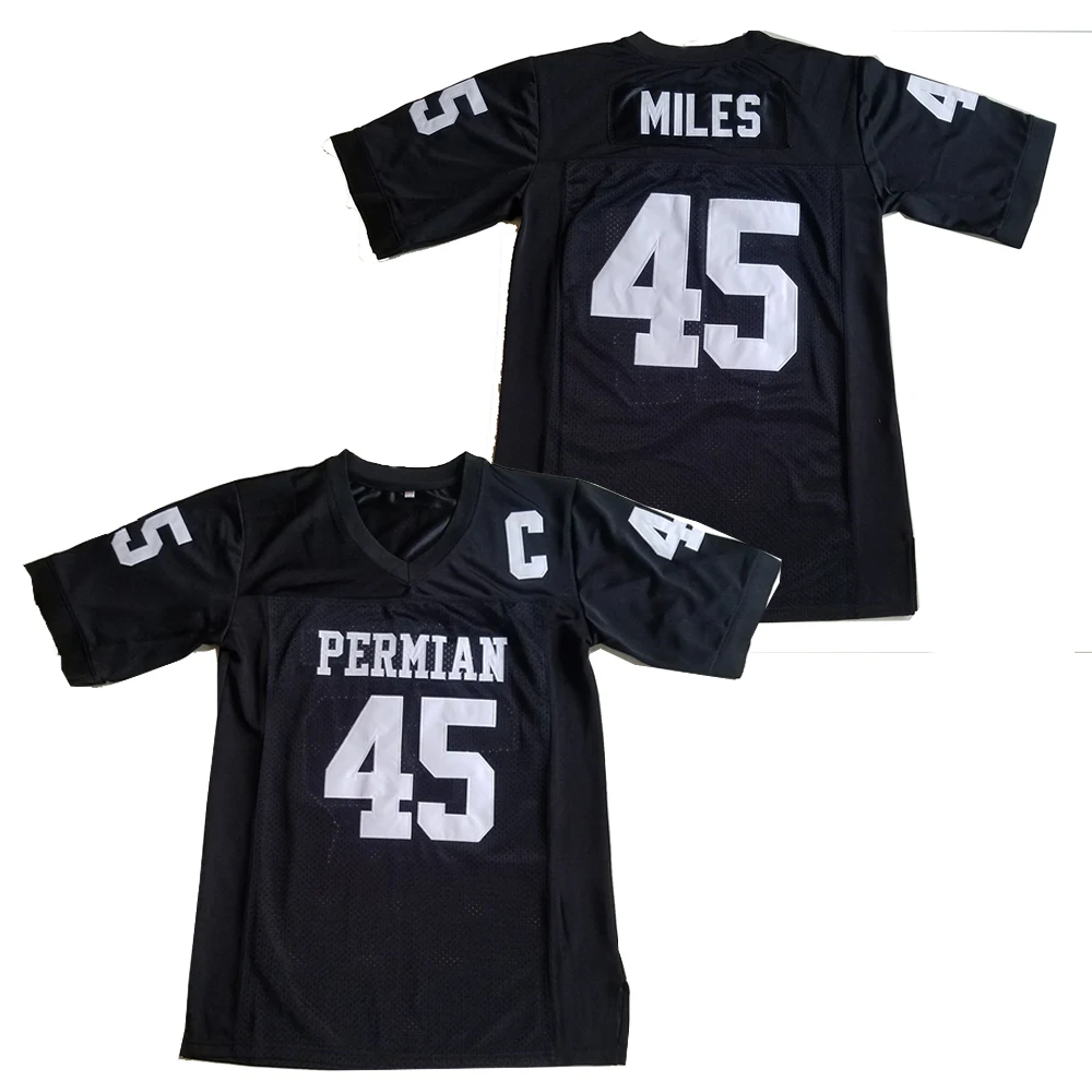 

Wholesale Cheap PERMIAN 45 Black Football Jersey For Men Women Kids, Custom accepted