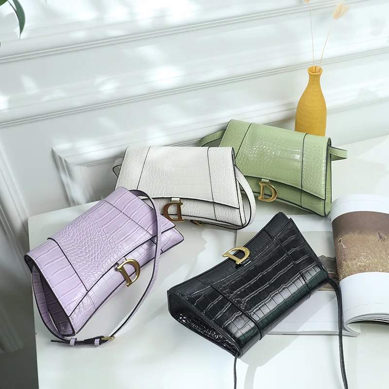 

New arrival 2021 Ladies Hand Designer Alligator print Bags For Women Handbag Pu Women's Bags shoulder Cross bag, 4 colors