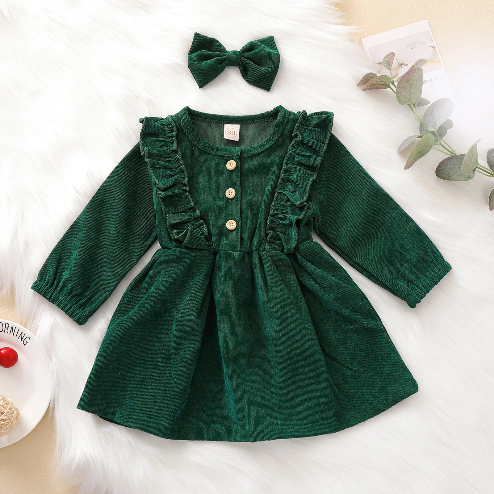 

Aonousi Toddler princess boutique high quality one year cute baby Playwear Dresses for girls