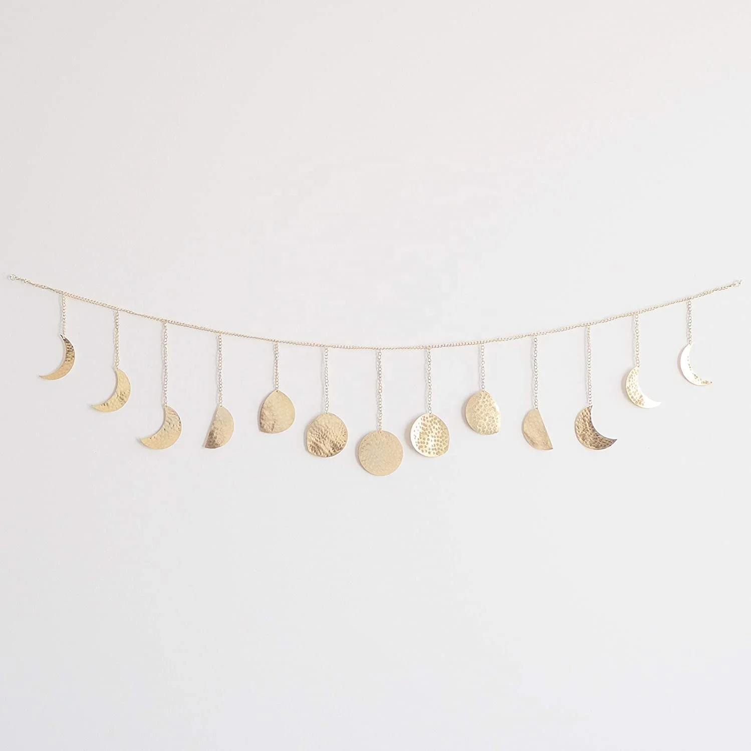 

Moon Phase Garland Wall Hanging Boho Home Decoration Shining Art Ornaments for Bedroom, Customized color