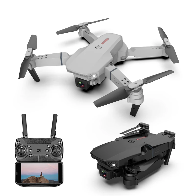 

E88 UAV Portable remote control aircraft Folding Aerial Quadrocopter 4K dual camera RC drones drone e88