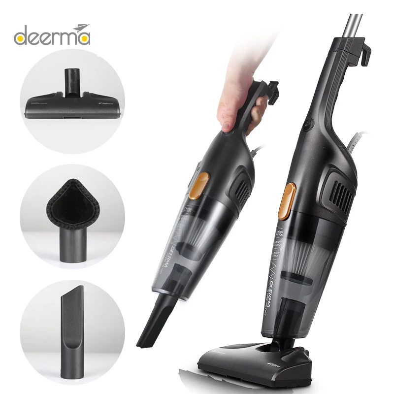 
Deerma DX115C Household Vacuum Cleaner with Mini Handheld Pushrod Cleaner Strong Suction Low Noise 