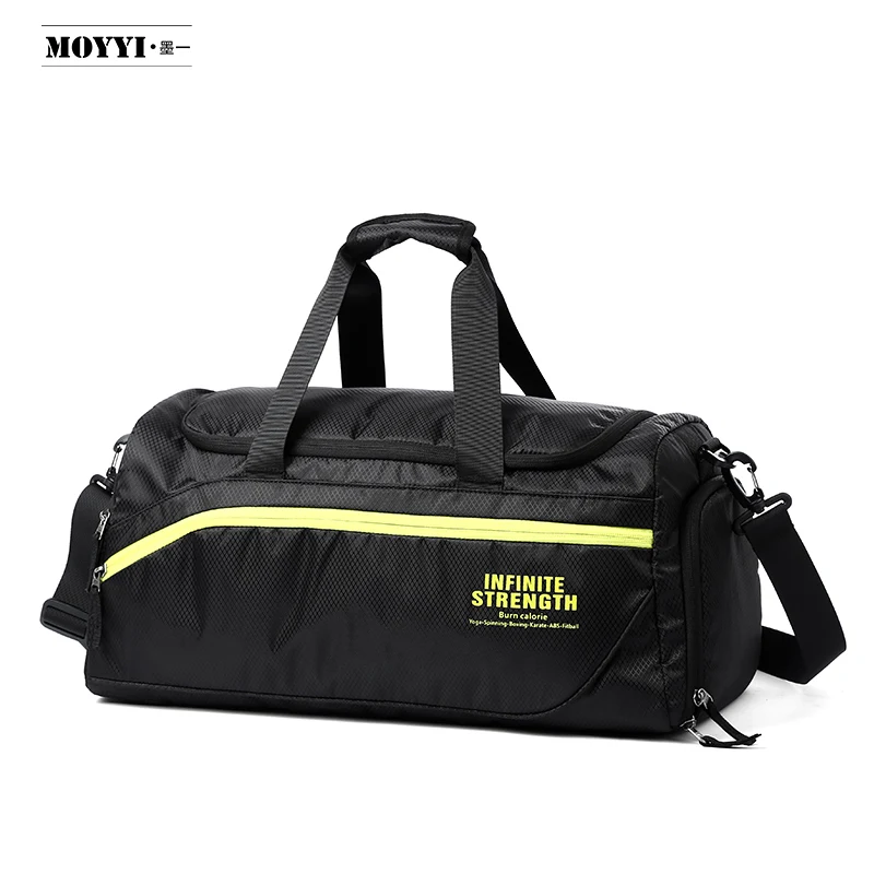 

Fitness training bag dry and wet separation swimming bag light travel bag, Black