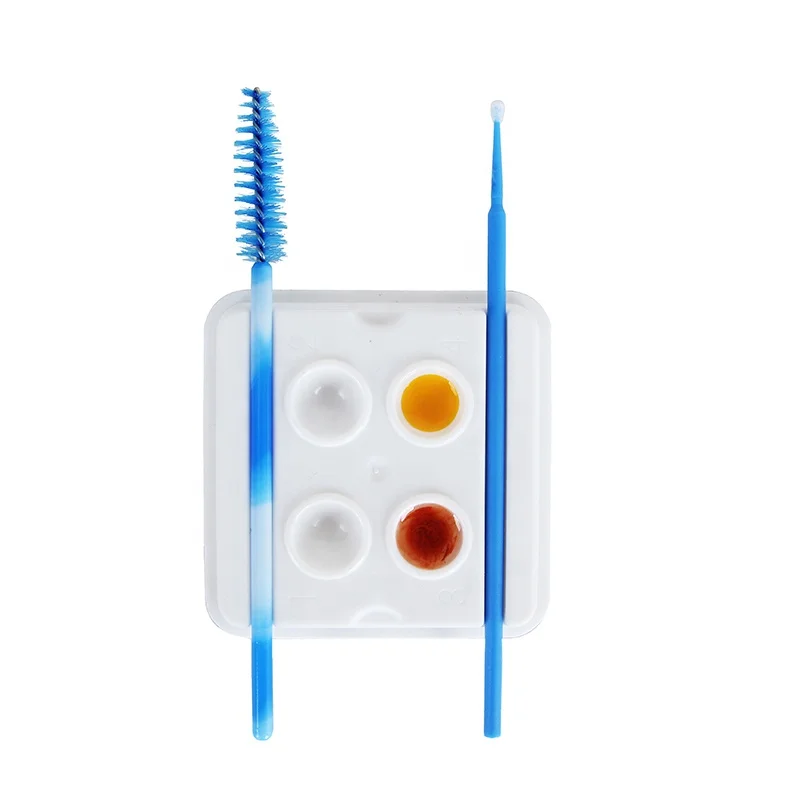 

Tattoo Accessories Wholesale 4 Holes Disposable Dental Wells Plastic Ink Cups Ink Cap With Holder For Permanent Makeup, Transparent