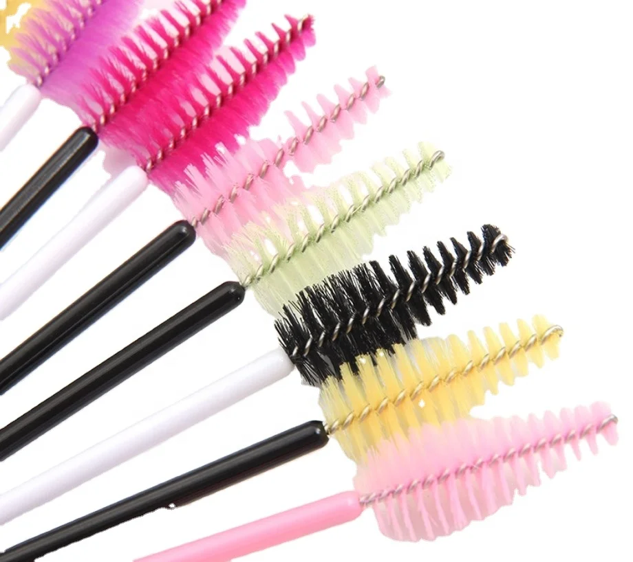 

50 pk professional big pear shape disposable color mascara brush wand applicator for eyelash extension OEM logo