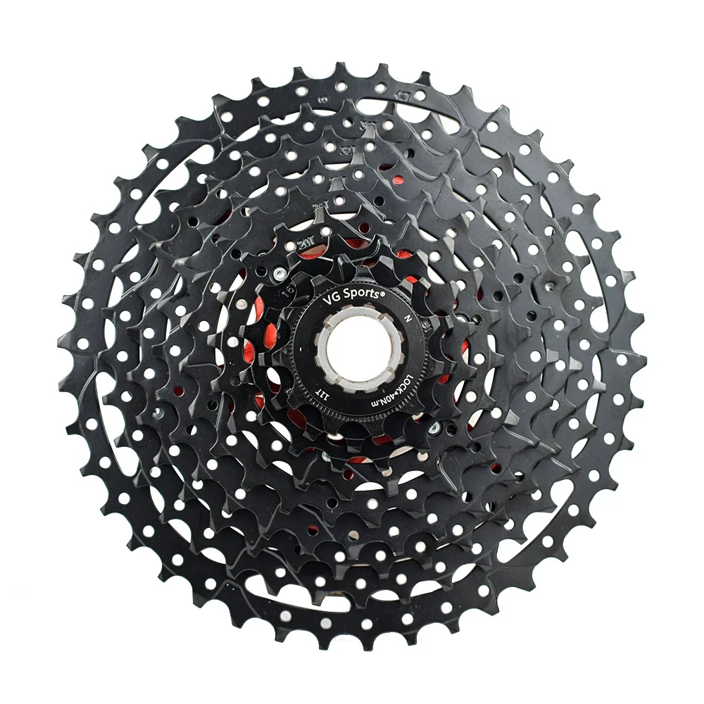 

VG Sports 9 Speed 11- 42T Bicycle Cassette Freewheel for MTB Mountain Bike Parts, Black