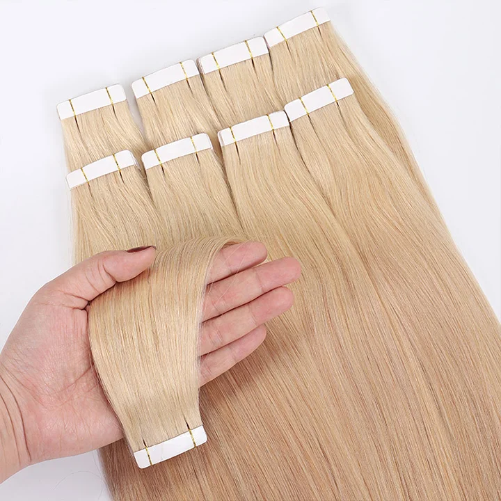 

wholesale natural real human remy hair extension tape in vendors cuticle aligned virgin tape hair extension hair double drawn