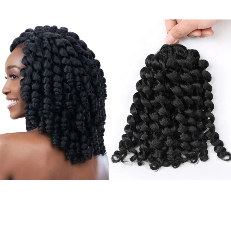 

Wand Curl Synthetic Braiding Curly Crochet Braid Twist Hair Extensions Bounce Crochet Hair Synthetic Braiding Hair Wand Curly