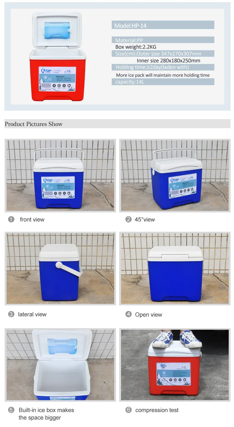 14l Portable Plastic Juice Cooler Box Buy Portable Plastic Cold Box