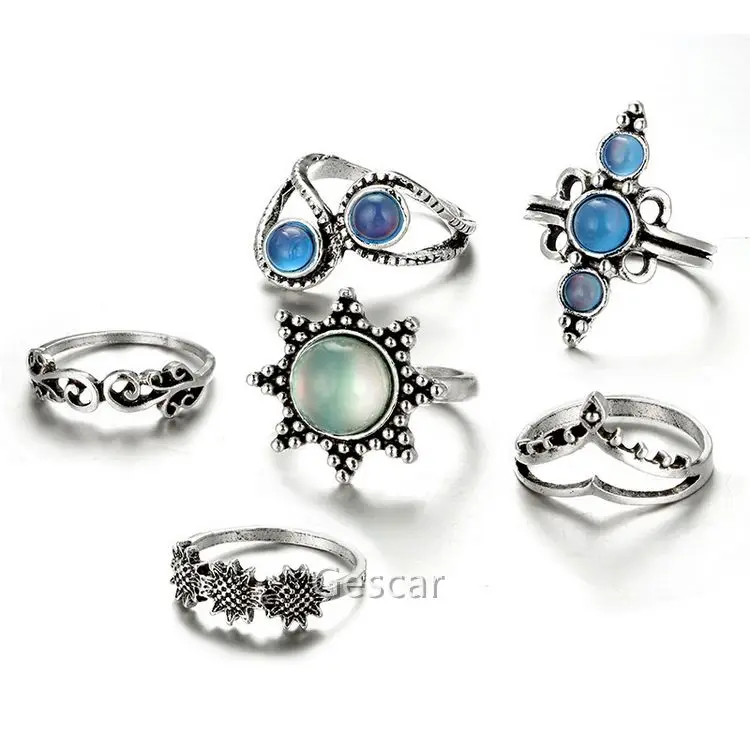 

Hot Alloy With Diamond Set Ring Sunflower Quality Fashion Women Ring Sales Bohemia Style Earring Wholesale Factory Price