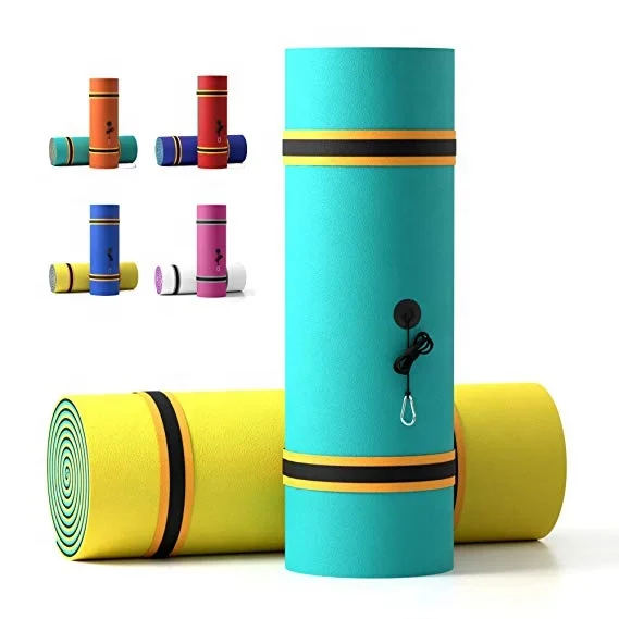 

5.5m 3 layers water sports equipment floating water XPE foam pad floating mat water play mat, Yellow/green/orange/ green or customize color