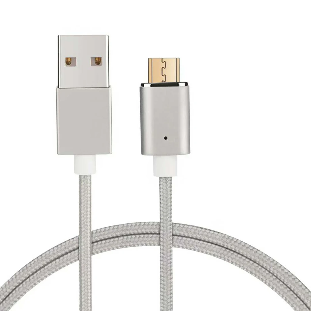 2.4A Quick Charger Metal Micro USB Smart Magnetic Charging Data Cable For iPhone/Android/Type-C