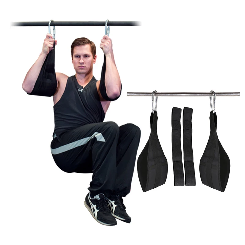 

BSCI Customized Workout Hanging Abdominal Slings Ab Straps Lifting Straps, Black