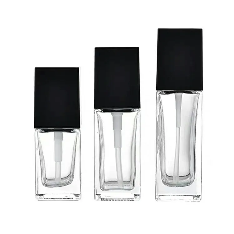 
Factory Produced Wholesale Square Mini Refillable Perfume Pump Spray Glass Bottle 