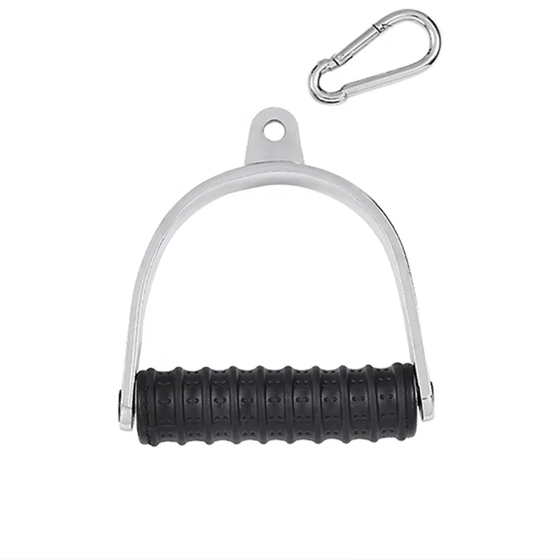

Gym Equipment Fitness Accessories Single Cable Handle With Pu Handle, Black