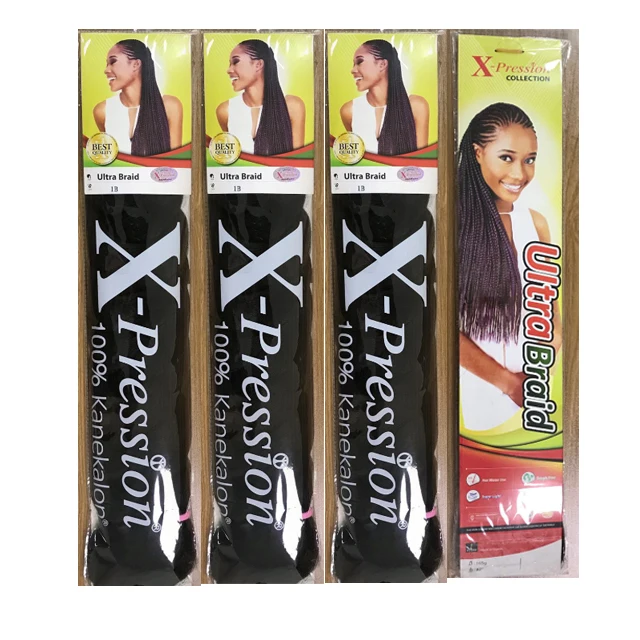 

165g Crochet Jumbo Ultra Braids Xpression Braiding Hair Pre Stretched Box Twist Synthetic braiding Hair Extensions