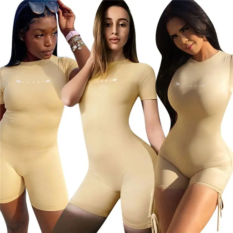 

D94630 jumpsuits women 2020 ladies activewear leggings sports jumpsuit shorts