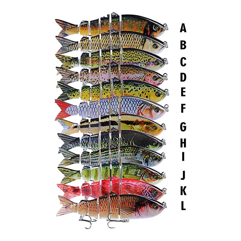

12cm 18.5g Wobblers Pike Fishing Lures Artificial Multi Jointed Sections Artificial Hard Bait Trolling Pike Carp Fishing Tools, 12 colors