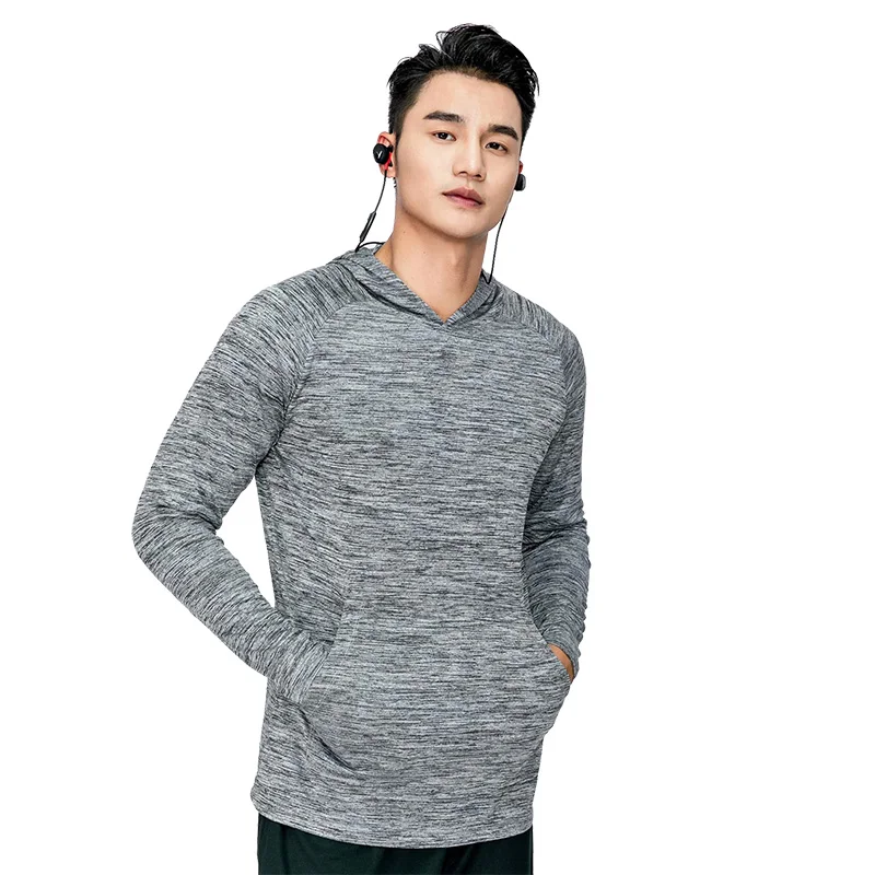 

New Arrival Gym Sports Hoodie Breathable Online Hotsale Mens Gym Long Sleeve Shirt Sweat Mens Top