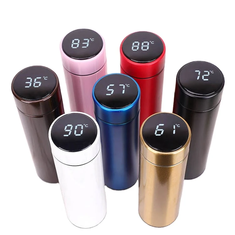 

Smart Temperature Display Double Wall Vacuum Stainless Steel Water Bottle, Customized color