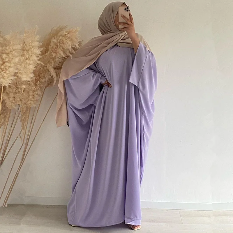 

Wholesale High Quality Women Plus Size EID Supplier Maxi Dress Islamic Clothing New Muslim Long Sleeve Modest Nida Prayer Abaya, 10 colors available